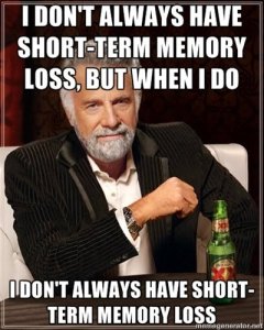 short term memory loss